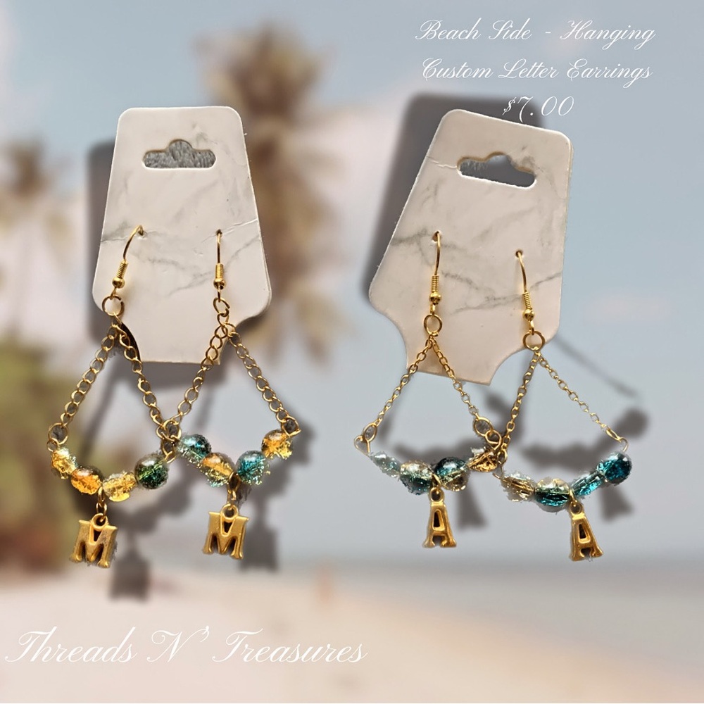 Dangle Custom Letter Earring